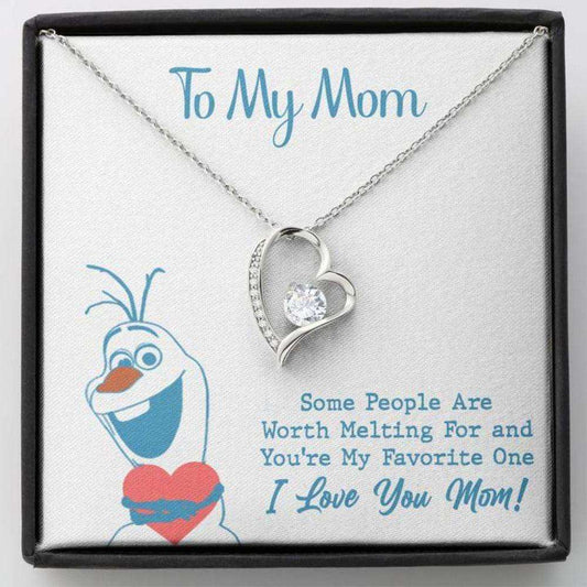 Mom Necklace, To My Mom Worth Melting For Heart Necklace Gift For Mom Gifts for Mother (Mom) Rakva