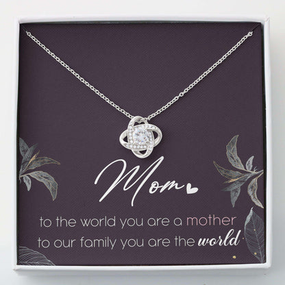 Mom Necklace, To My Mom You Are A Mother “ Love Knots Necklace Gifts for Mother (Mom) Rakva