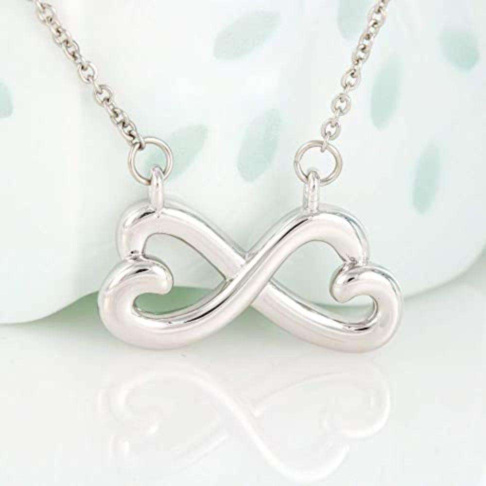 Mom Necklace, To My Mom “ You Take My Hand “ Infinity Heart Necklace “ Lovely Gift Gifts for Mother (Mom) Rakva