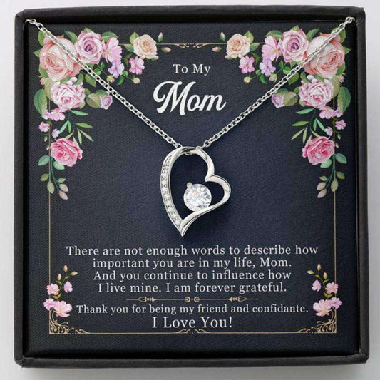 Mom Necklace, To My Mom Œenough Words-So” Heart Necklace Gift Gifts for Mother (Mom) Rakva