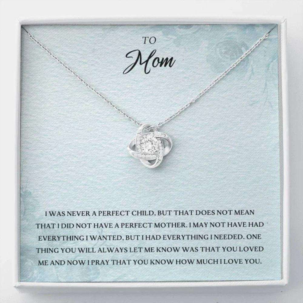 Mom Necklace, To My Mom Œeverything I Needed Pb” Love Knot Necklace Gift Gifts for Mother (Mom) Rakva