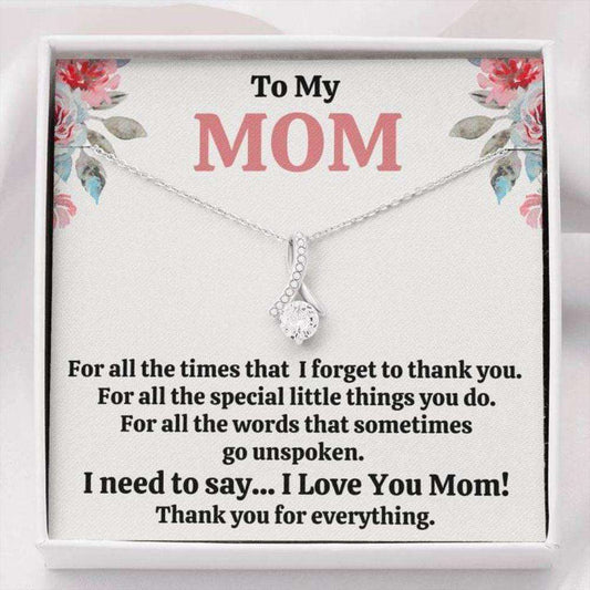 Mom Necklace, To My Mom Œfor All” Alluring Beauty Necklace Gift Gifts for Mother (Mom) Rakva