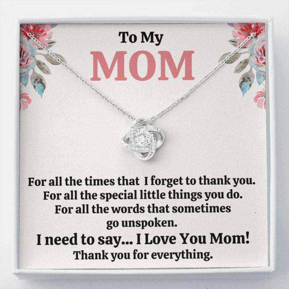 Mom Necklace, To My Mom Œfor All” Love Knot Necklace Gift Gifts for Mother (Mom) Rakva