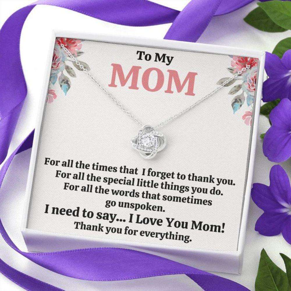 Mom Necklace, To My Mom Œfor All” Love Knot Necklace Gift Gifts for Mother (Mom) Rakva