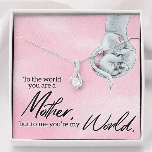 Mom Necklace, To My Mom Œmy World” Alluring Beauty Necklace Gift From Daughter Gifts For Daughter Rakva
