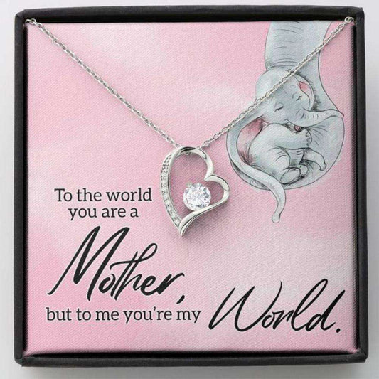 Mom Necklace, To My Mom Œmy World” Heart Necklace Gift From Daughter Gifts For Daughter Rakva