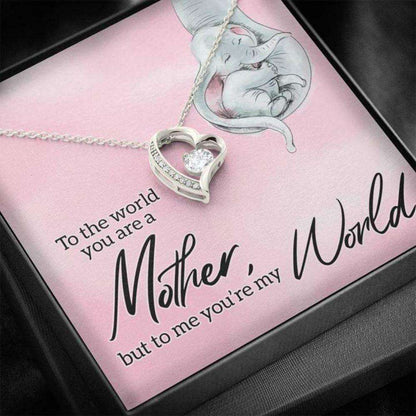 Mom Necklace, To My Mom Œmy World” Heart Necklace Gift From Daughter Gifts For Daughter Rakva