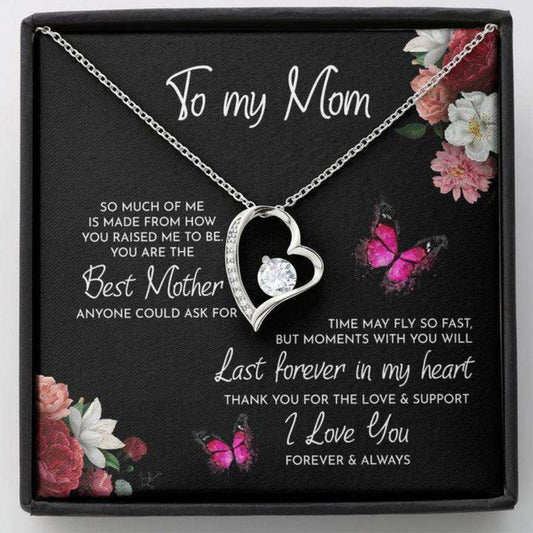Mom Necklace, To My Mom Œraised-Pb” Heart Necklace Best Mother Gift Gifts for Mother (Mom) Rakva