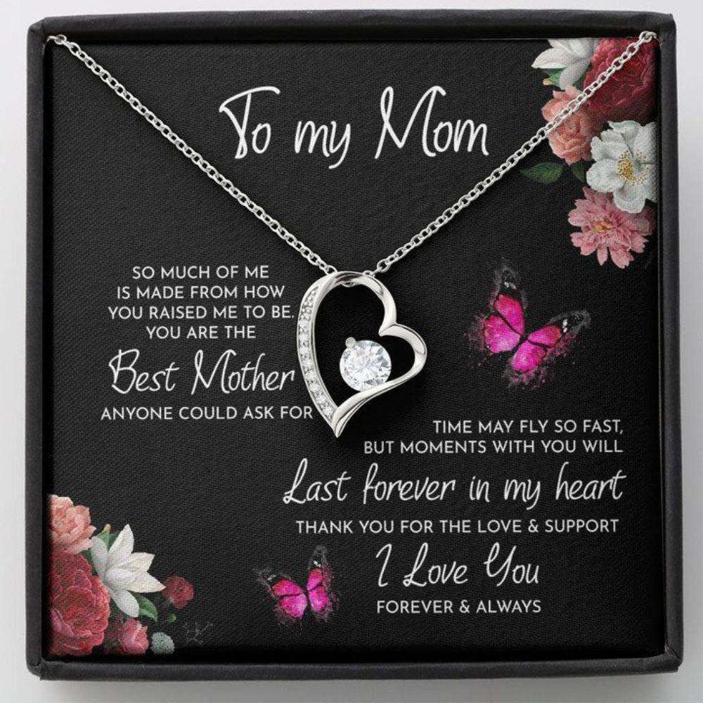 Mom Necklace, To My Mom Œraised-Pb” Heart Necklace Gift Gifts for Mother (Mom) Rakva