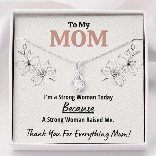 Mom Necklace, To My Mom Œstrong Woman” Alluring Beauty Necklace Best Mother Gift Gifts for Mother (Mom) Rakva