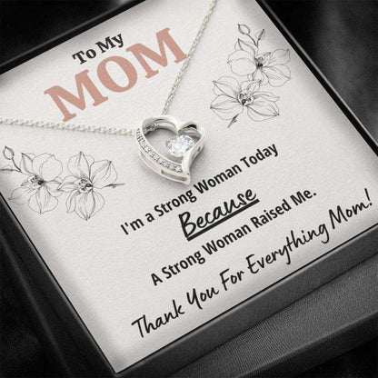 Mom Necklace, To My Mom Œstrong Woman” Heart Necklace Gift Gifts for Mother (Mom) Rakva