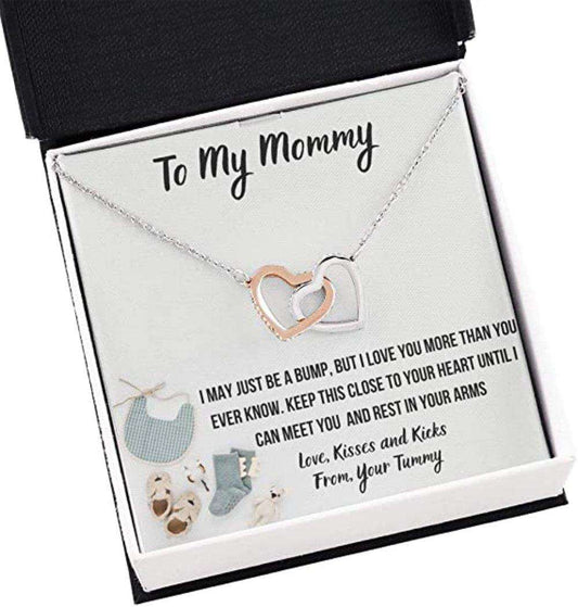 Mom Necklace, To My Mommy Œbaby F” Necklace. Baby Shower Present. Gift For Pregnant Mom Gifts For Mom To Be (Future Mom) Rakva