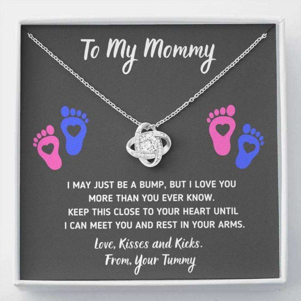 Mom Necklace, To My Mommy Œheart-Feet” Love Knot Necklace Gift For Mom Gifts for Mother (Mom) Rakva