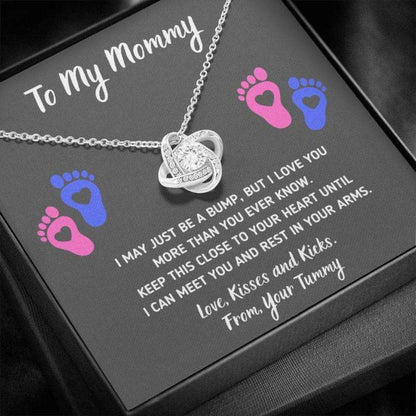 Mom Necklace, To My Mommy Œheart-Feet” Love Knot Necklace Gift For Mom Gifts for Mother (Mom) Rakva