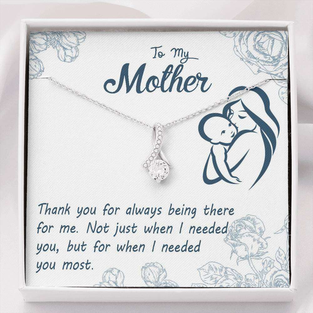 Mom Necklace, To My Mother Necklace Gift For Mom, Always Being There For Me Dughter's Day Rakva