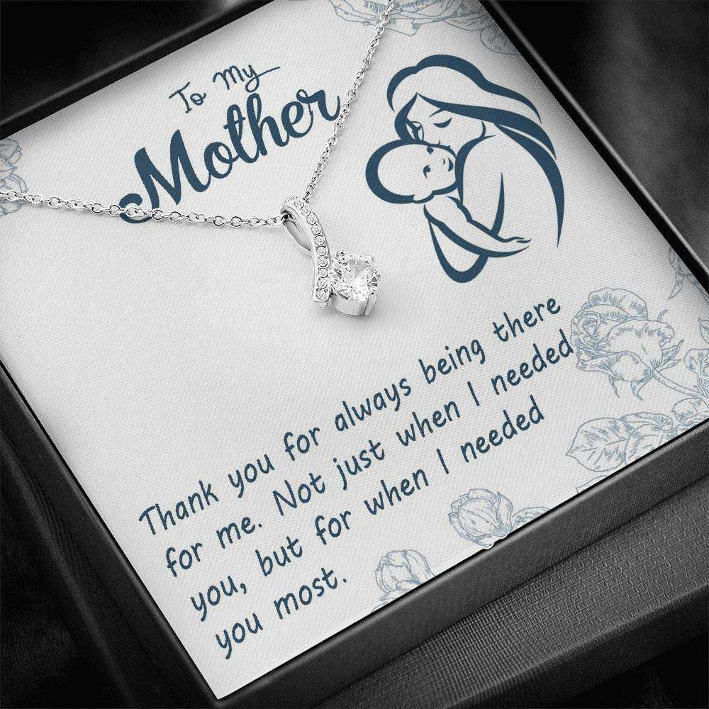 Mom Necklace, To My Mother Necklace Gift For Mom, Always Being There For Me Dughter's Day Rakva