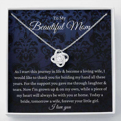 Mom Necklace, To My Mother On Wedding Day Necklace, Mother Of The Bride Gift From Daughter, Gift For Mom From Bride Gifts For Daughter Rakva