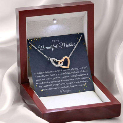 Mom Necklace, To My Mother On Wedding Day Necklace, Mother Of The Groom Gift From Son, Gift For Mom From Groom Gifts for Mother (Mom) Rakva