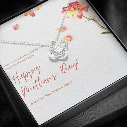 Mom Necklace, To My Mother Thank You All You’Ve Done For Me In Life, Love Knot Necklace Gift For Mom, Mother’S Day Necklace Gift Gifts for Mother (Mom) Rakva