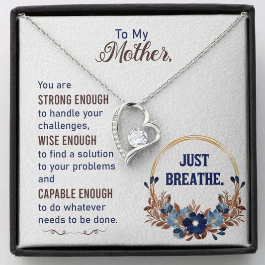 Mom Necklace, To My Mother Œbreathe-So” Heart Necklace Gift For Mom Gifts for Mother (Mom) Rakva