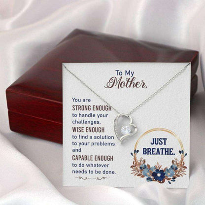 Mom Necklace, To My Mother Œbreathe-So” Heart Necklace Gift Gifts for Mother (Mom) Rakva