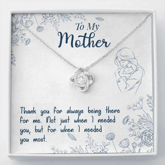 Mom Necklace, To My Mother Œneeded-So” Love Knot Necklace Gift For Mom Gifts for Mother (Mom) Rakva