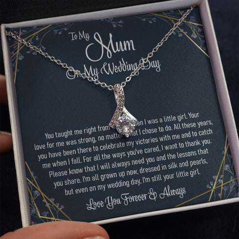 Mom Necklace, To My Mum On My Wedding Day Gift For The Mother Of The Bride Alluring Necklace From Daughter Jewelry Gift From Bride To Her Mother Gifts For Daughter Rakva