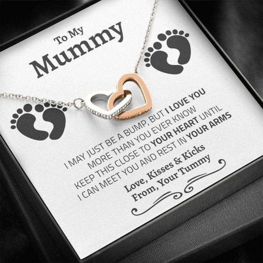 Mom Necklace, To My Mummy Gift, Mother’S Day Necklace Gift, Keep This Close To Your Heart, Interlocking Hearts Necklace Gift For Mom Gifts for Mother (Mom) Rakva