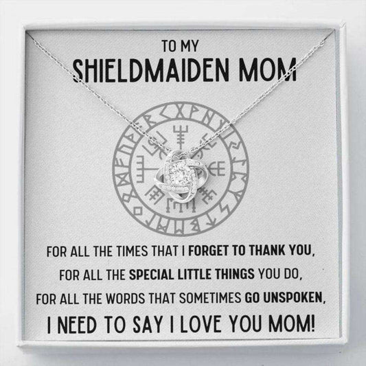 Mom Necklace, To My Shieldmaiden Mom Œfor All” Love Knot Necklace Gift Gifts for Mother (Mom) Rakva