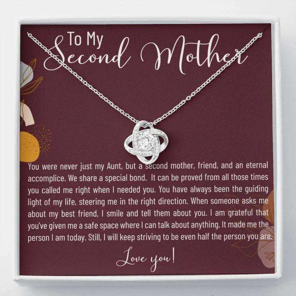 Mom Necklace, To My Special Mother, Gift For My Second Mother, Love Knot Necklace Gift For Mom, Mother’S Day Necklace Gift Gifts for Mother (Mom) Rakva