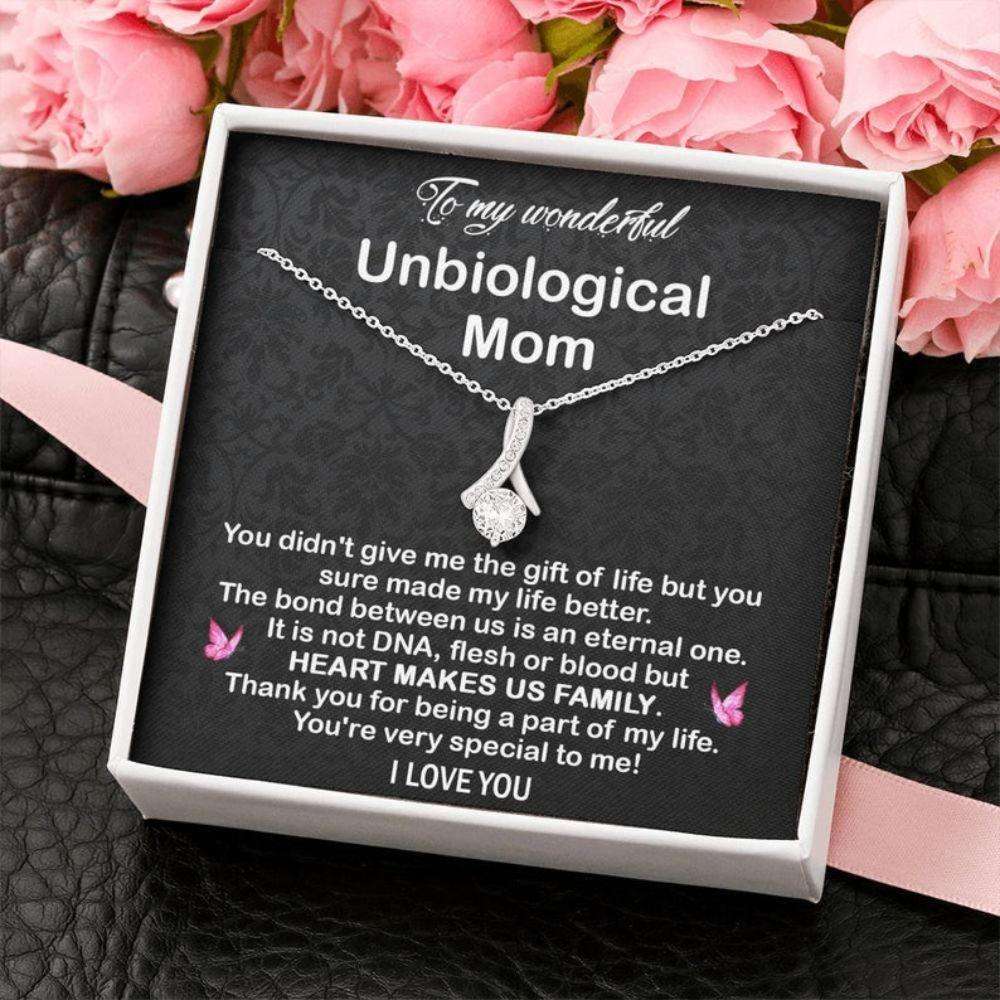 Mom Necklace, To My Unbiological Mom Gift, Mother’S Day Gift Necklace, Mother Daughter Gift, Gift For Bonus Mom, Stepmom Gifts For Daughter Rakva