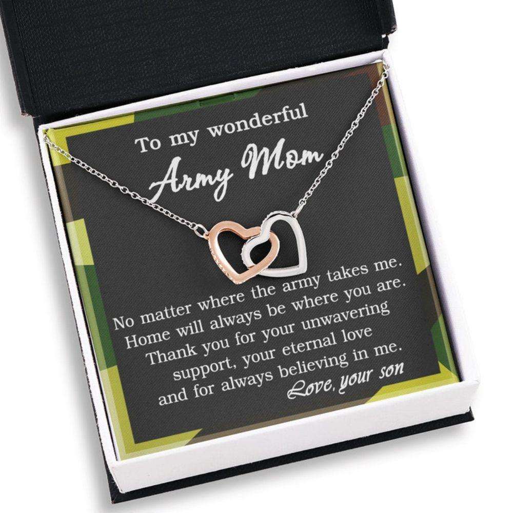 Mom Necklace, To My Wonderful Army Mom Gift, Military Mom Gift, Deployment Gift, Army Mom Necklace, Military Gift For Mom From Son Gifts for Mother (Mom) Rakva