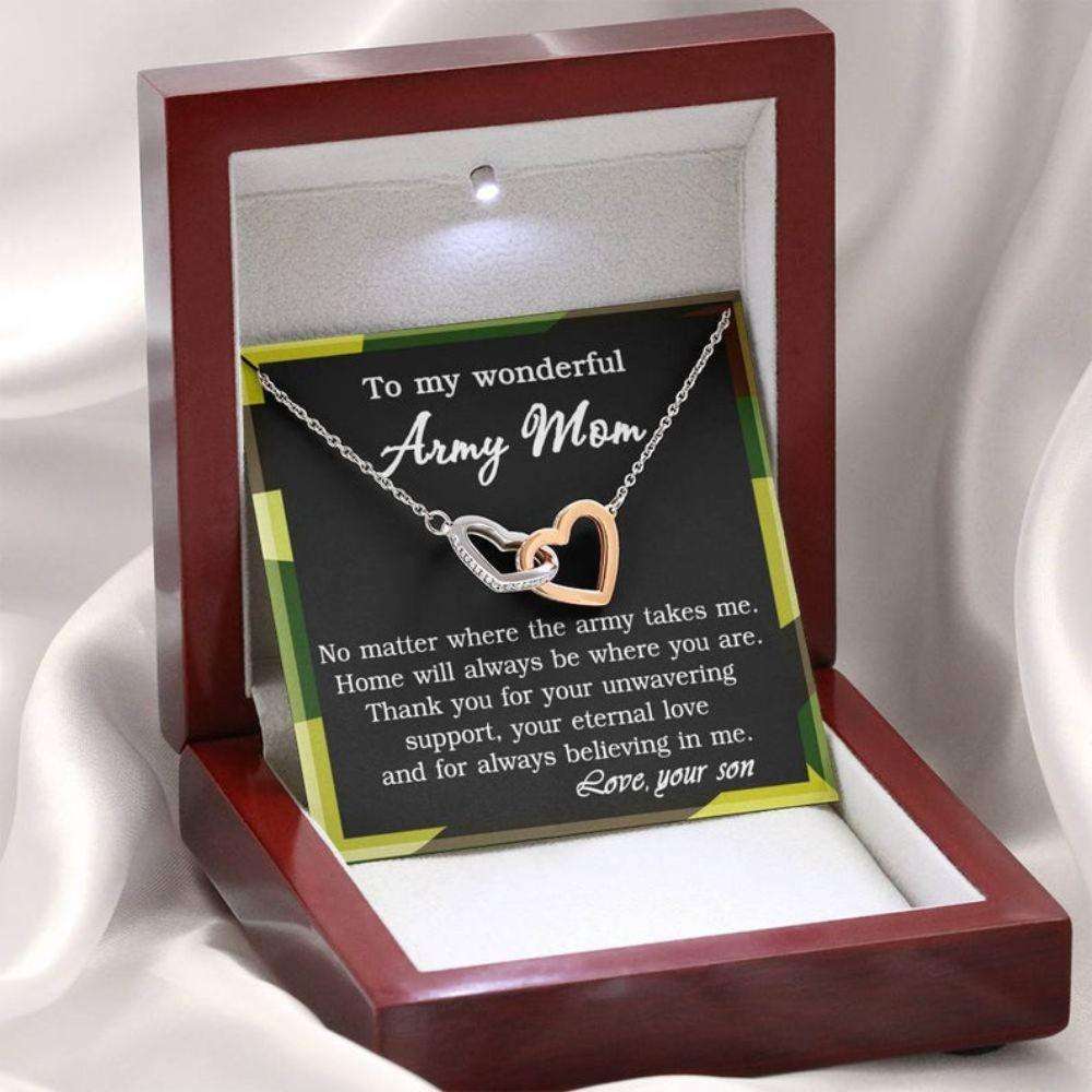 Mom Necklace, To My Wonderful Army Mom Necklace From Son, Military Mom, Deployment Gift Gifts for Mother (Mom) Rakva