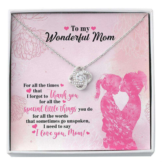 Mom Necklace, To My Wonderful Mom, Mom Gift From Daughter Necklace, Valentine’S Gifts For Mom, Mother Daughter Gift Necklace Gifts For Daughter Rakva