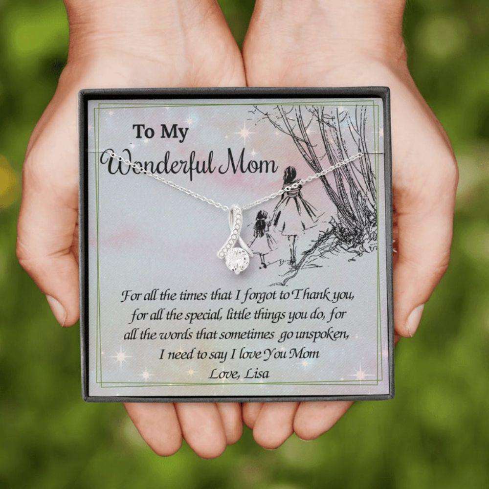 Mom Necklace, To My Wonderful Mom, Mom Gift From Daughter Necklace, Valentine’S Gifts For Mom, Mother Daughter Gift Necklace, Mom Gifts Gifts For Daughter Rakva