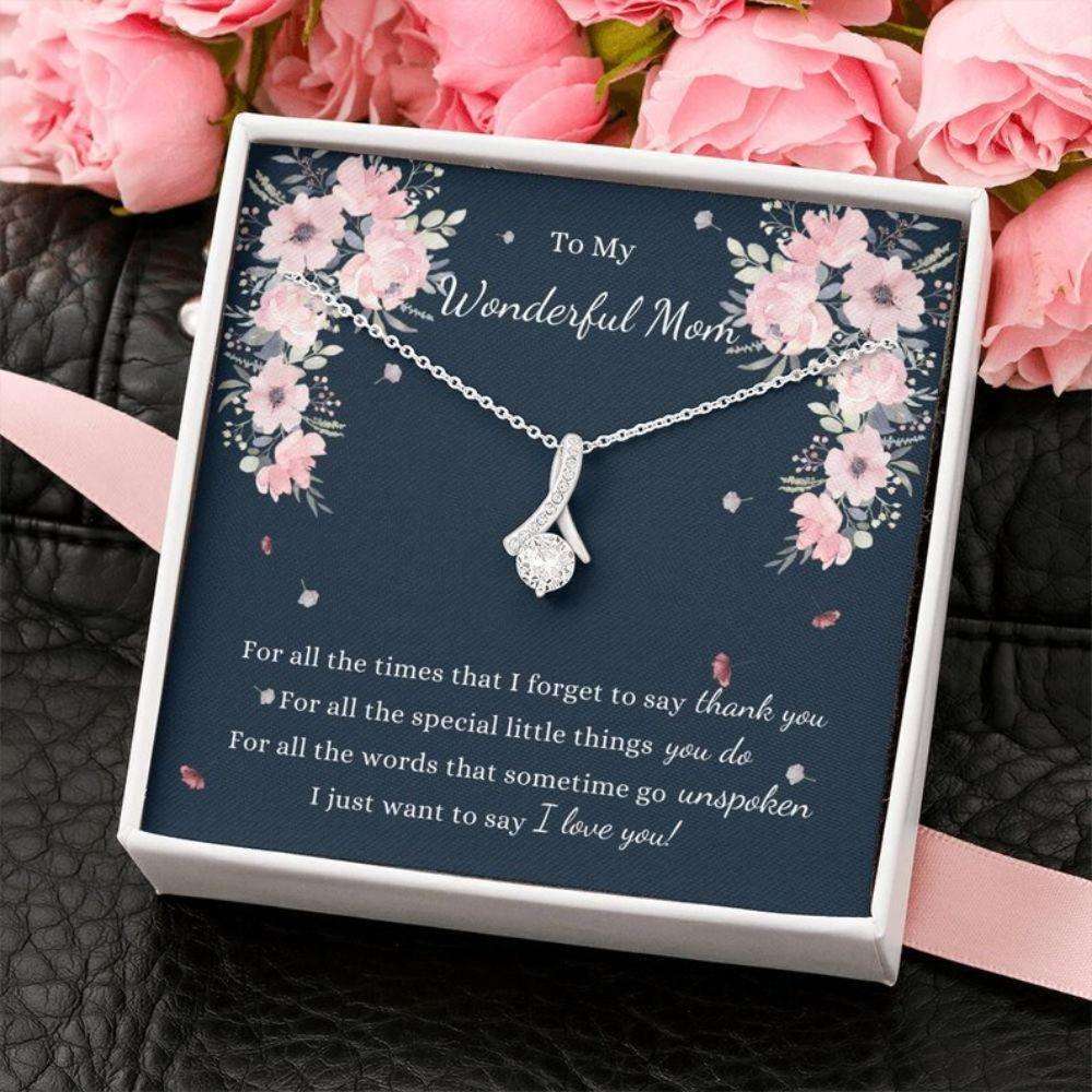 Mom Necklace, To My Wonderful Mom Necklace Gift, Necklace For Mom, Birthday Gift To Mother Gifts for Mother (Mom) Rakva