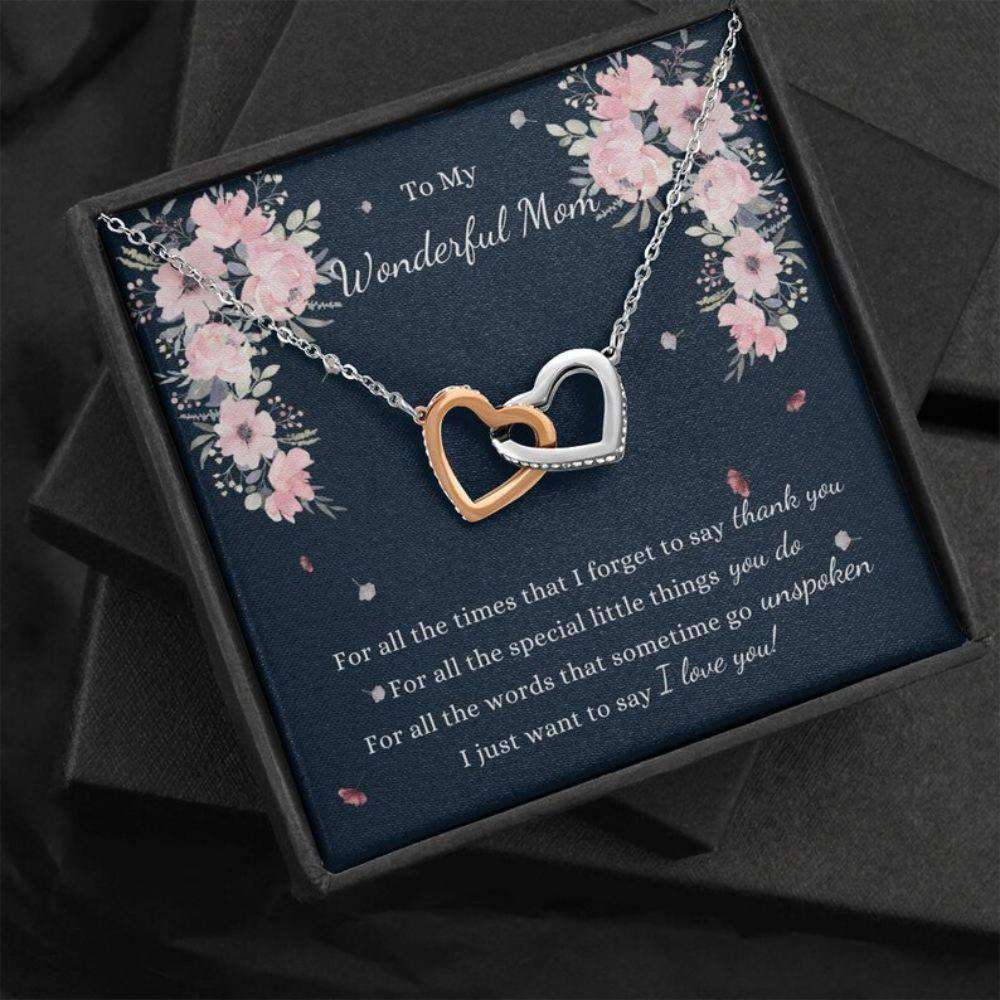 Mom Necklace, To My Wonderful Mom Necklace Gift, Necklace For Mom, Birthday Gift To Mother Gifts for Mother (Mom) Rakva