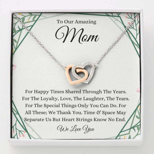 Mom Necklace, To Our Amazing Mom Necklace, Gift For Mom From Daughter Son Gifts For Daughter Rakva