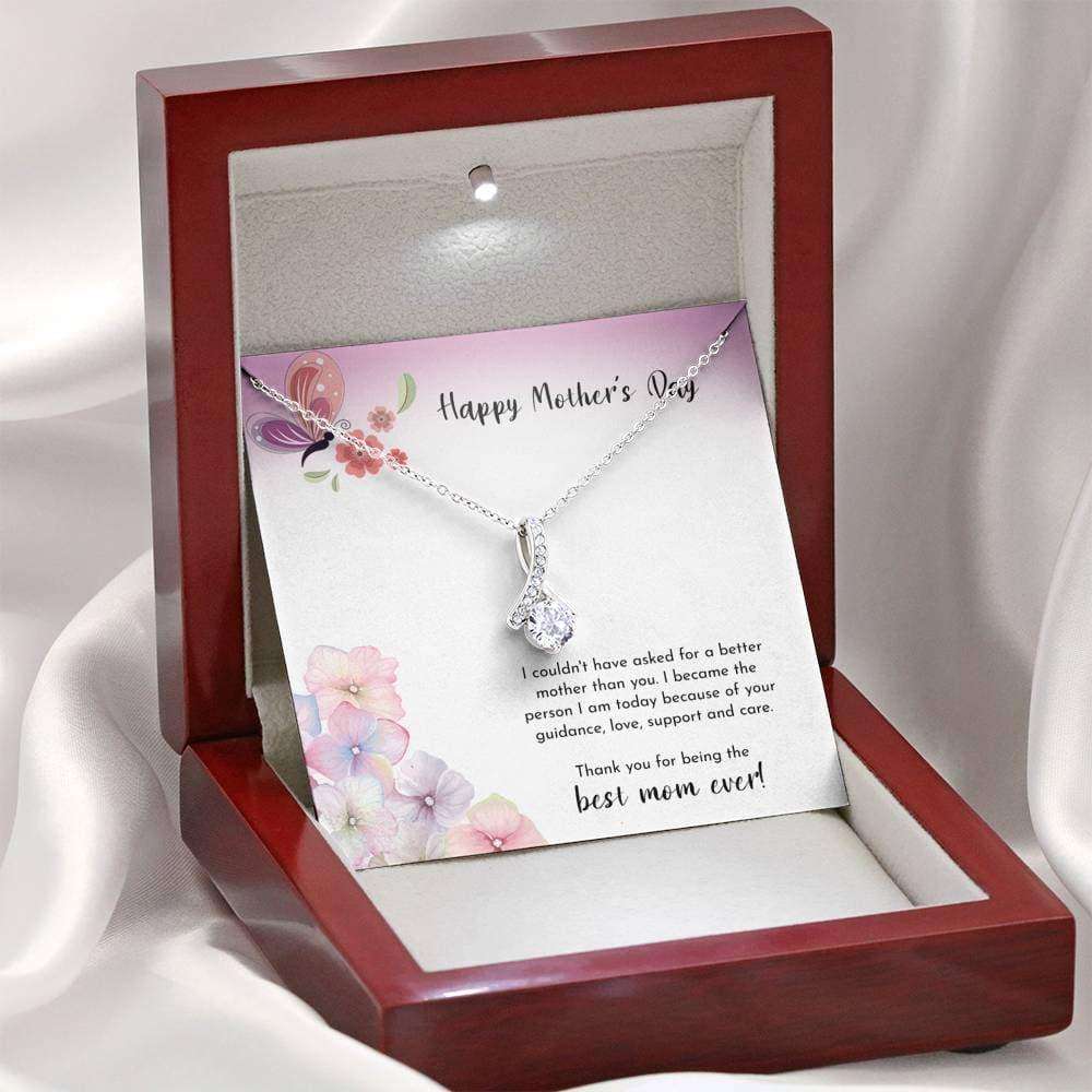 Mom Necklace, To The Best Mom Ever Alluring Beauty Necklace Gifts for Mother (Mom) Rakva