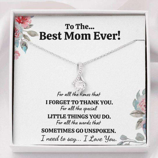 Mom Necklace, To The Best Mom Ever Œfor All” Alluring Beauty Necklace Gift Gifts for Mother (Mom) Rakva