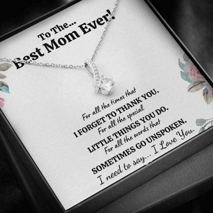 Mom Necklace, To The Best Mom Ever Œfor All” Alluring Beauty Necklace Gift Gifts for Mother (Mom) Rakva