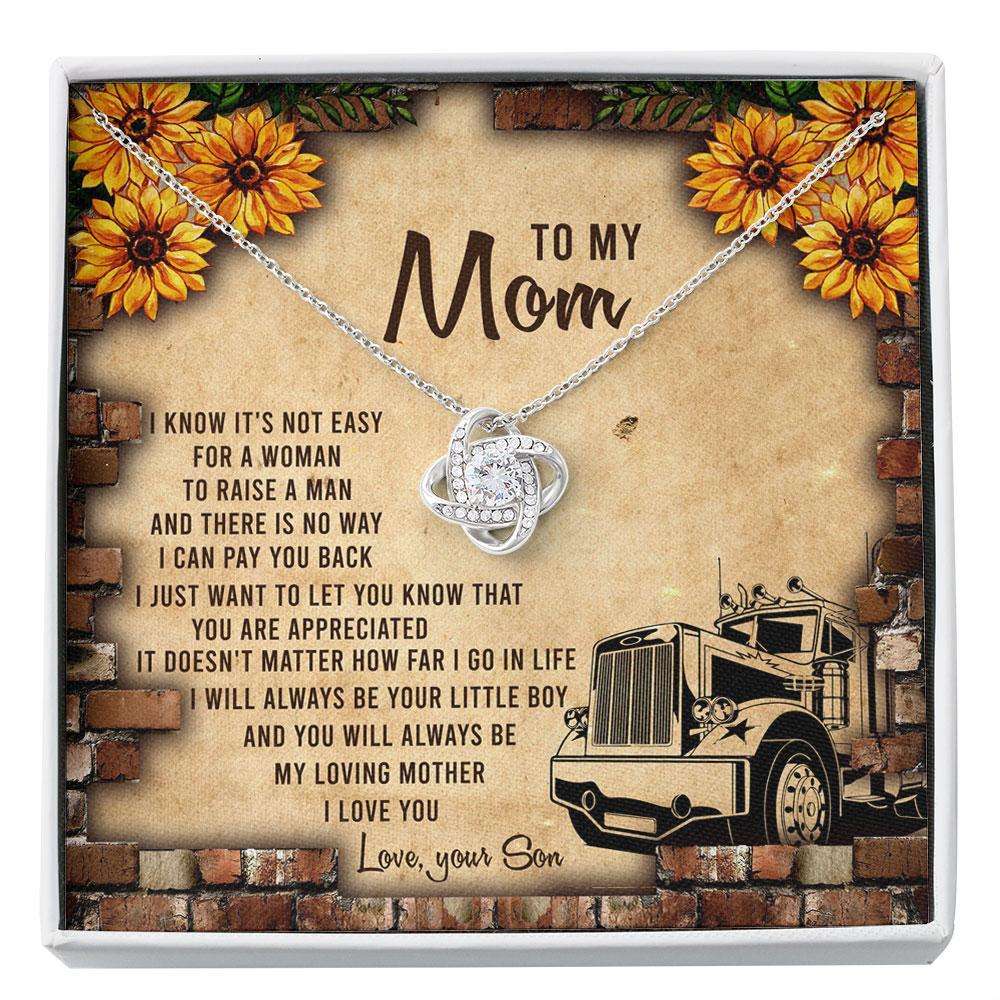 Mom Necklace, Trucker’S Mother Gift To My Loving Mom For Mom Custom Necklace Gifts for Mother (Mom) Rakva