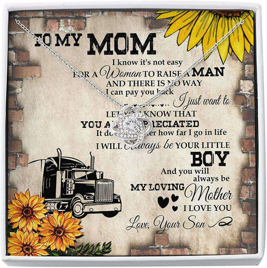 Mom Necklace, Trucker’S Mother Gift To My Loving Mom For Mom Gifts for Mother (Mom) Rakva