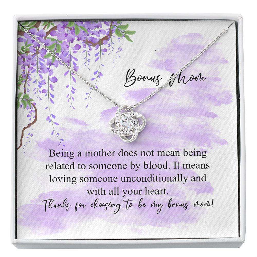 Mom Necklace, Unbiological Mom Gift Bonus Mom Necklacebonus Mom Birthday Foster Mom Gift Sentimental Necklace Best Bonus Mom Custom Necklace Gifts for Mother (Mom) Rakva