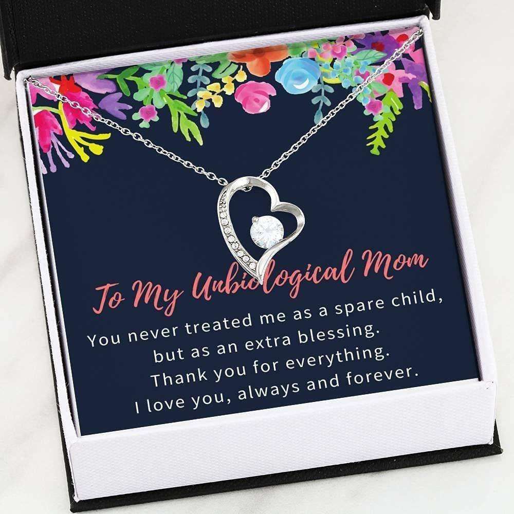 Mom Necklace, Unbiological Mom Necklace Gift, Bonus Mom, Step Mom, Second Mom, Stepmother Gifts for Mother (Mom) Rakva