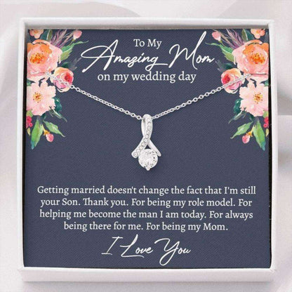 Mom Necklace, Wedding Day Gift, To My Amazing Mom, Mother’S Day Necklace Gift, Alluring Beauty Necklace Gift For Mom Gifts for Mother (Mom) Rakva