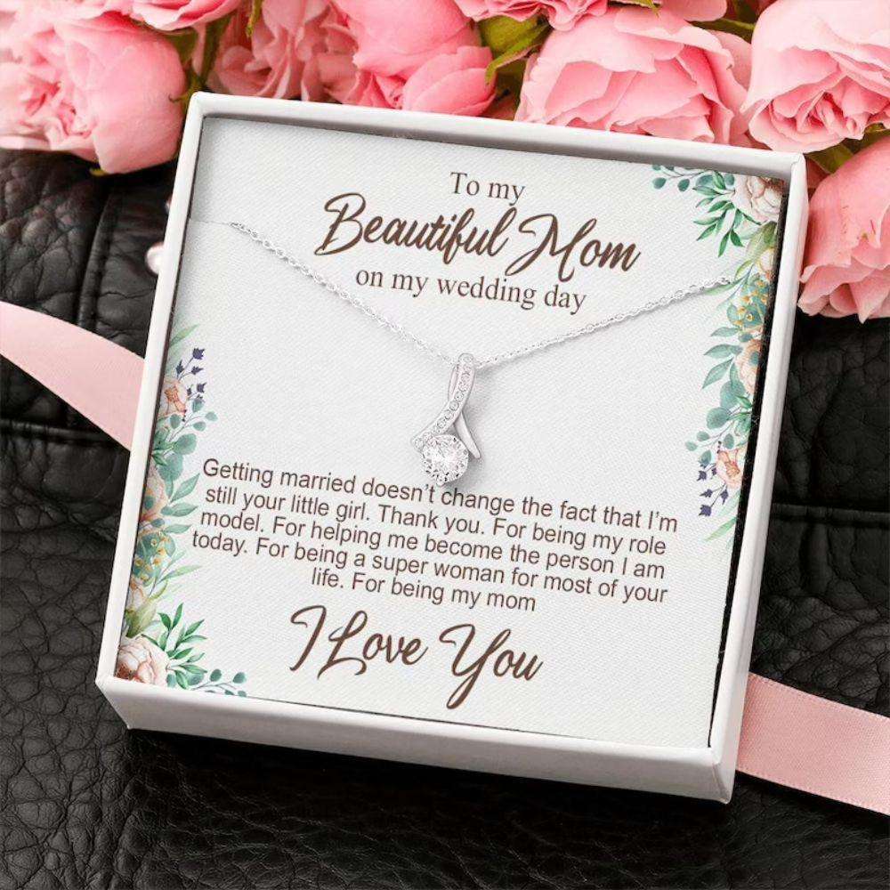 Mom Necklace Wedding Gift From Bride, Gift For Mom From Daughter, Mother Of The Bride Necklace Gifts For Daughter Rakva