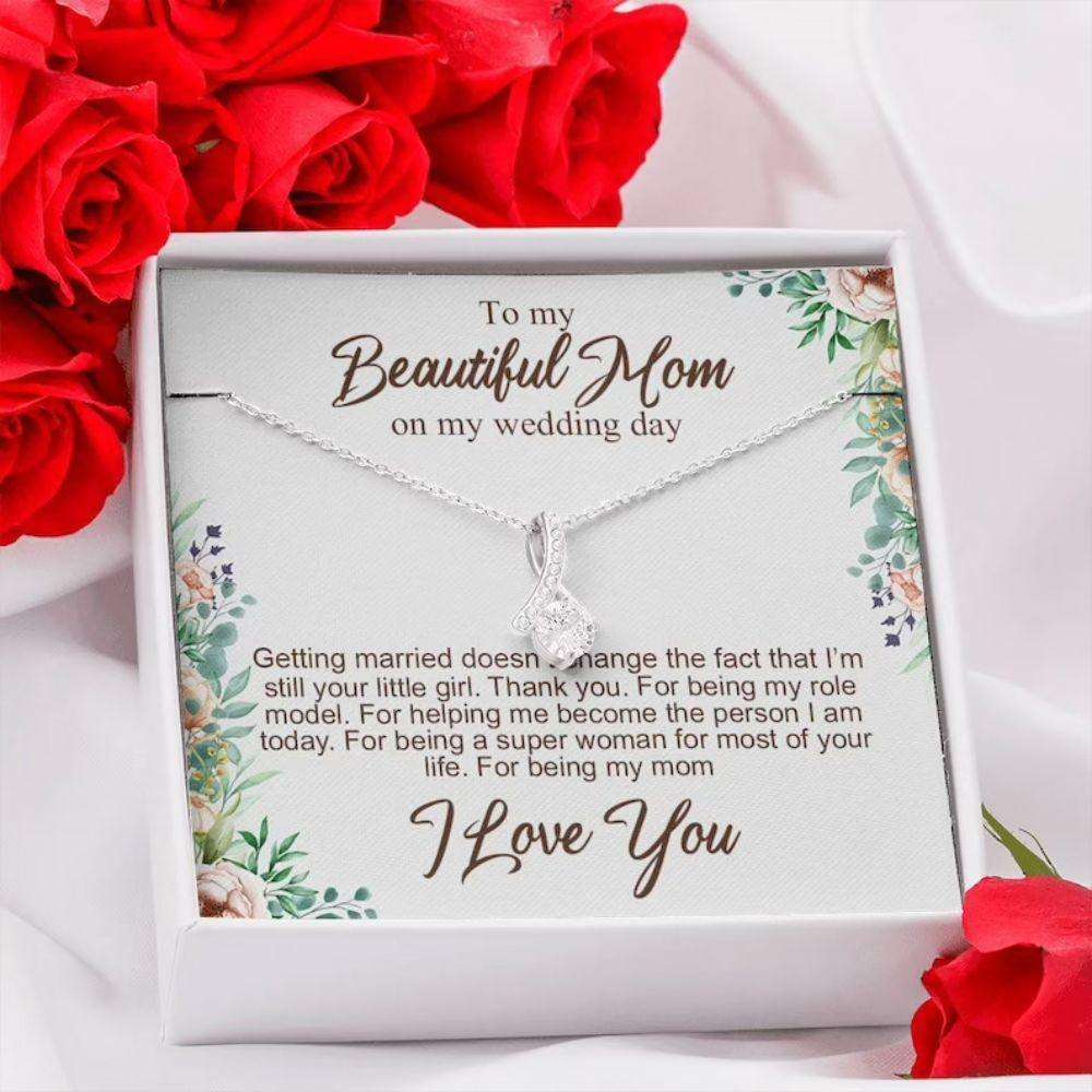 Mom Necklace Wedding Gift From Bride, Gift For Mom From Daughter, Mother Of The Bride Necklace Gifts For Daughter Rakva