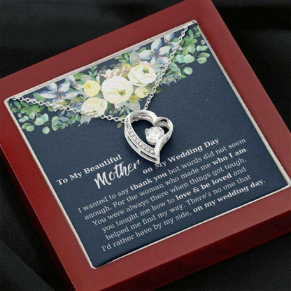 Mom Necklace, Wedding Necklace For Mom, Wedding Gift For My Mom, Mother Gift On My Wedding Day Gifts for Mother (Mom) Rakva