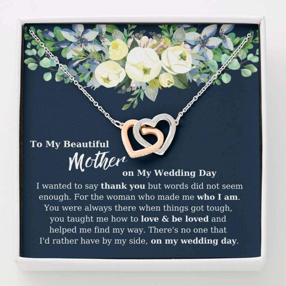 Mom Necklace, Wedding Necklace For Mom, Wedding Gift For My Mom, Mother Gift On My Wedding Day Gifts for Mother (Mom) Rakva